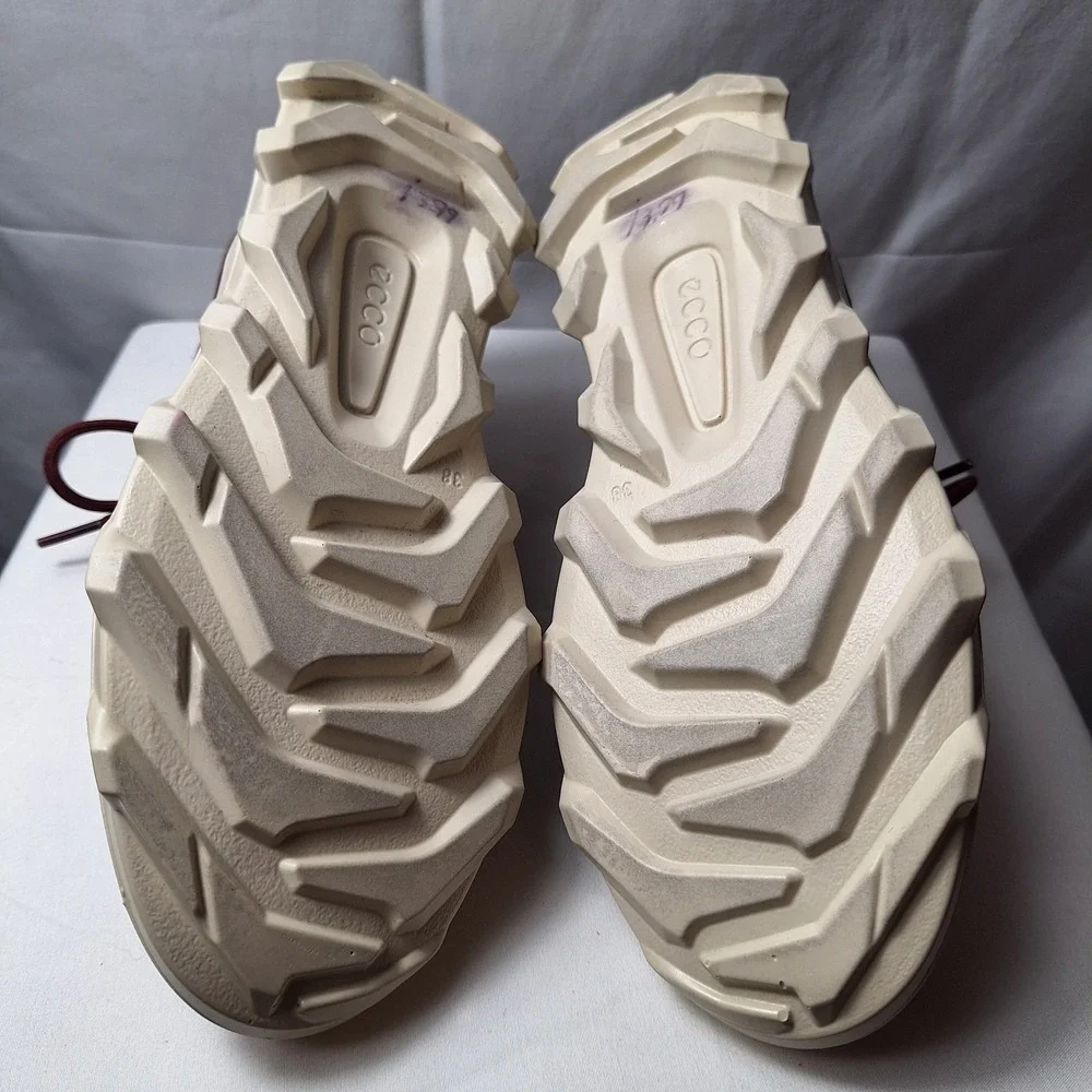 ECCO MX Low Gore-Tex Shoes Womens Sz EU/38 US/7-7.5 Burgundy Waterproof Hiking